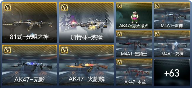 穿越火线：枪战王者1王者武器 72英雄武器 2英雄角色 102万化 专家S