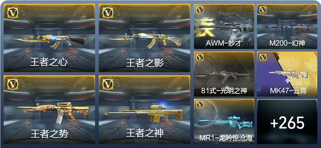 穿越火线：枪战王者V6 11王者武器 274英雄武器 8英雄角色 514万化 枪皇