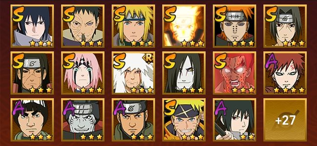 火影忍者V9 12S忍 32A忍 153忍 1561S碎片 16通灵 500W战力 前1000名 中忍