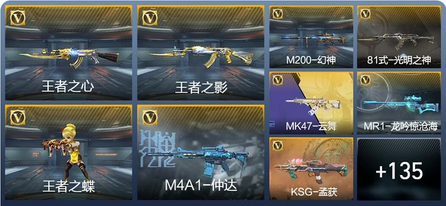 穿越火线：枪战王者V5 13王者武器 144英雄武器 3英雄角色 169万化 大师SS