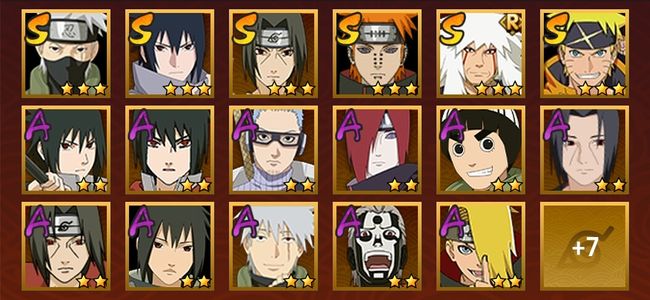 火影忍者V5 6S忍 18A忍 78忍 735S碎片 17通灵 200W战力 中忍