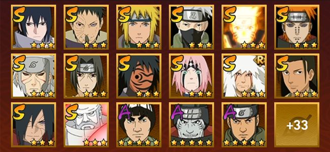 火影忍者V10 16S忍 34A忍 159忍 2068S碎片 16通灵 700W战力 前1000名 中忍