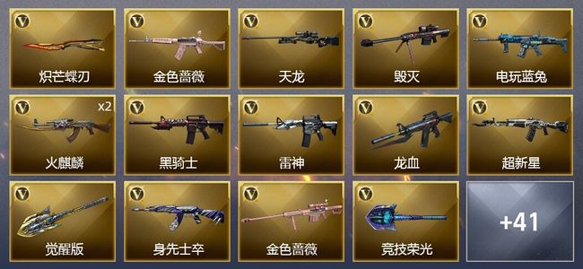 穿越火线（CF）2王者武器 42V武器 1V角色 22皮肤 可排位 枪王