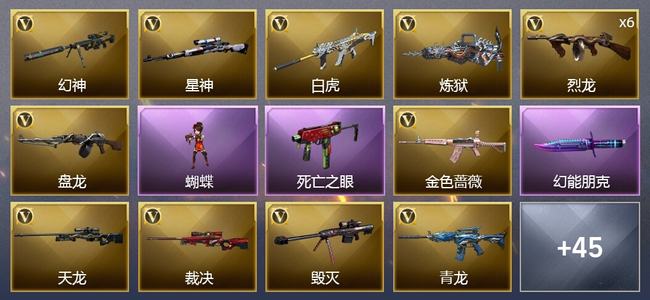 穿越火线（CF）3王者武器 46V武器 4V角色 20皮肤 可排位 枪王