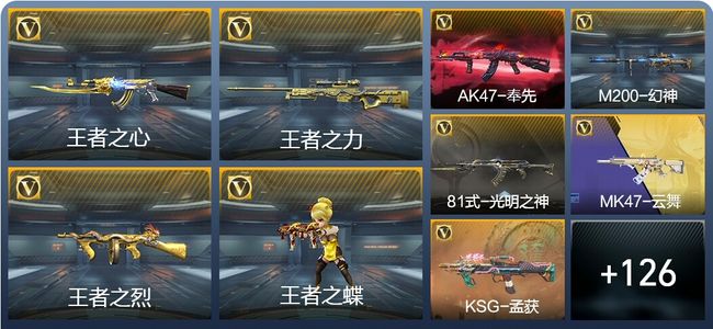 穿越火线：枪战王者V6 15王者武器 150英雄武器 5英雄角色 202万化 枪王SSS