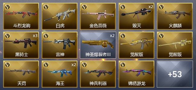 穿越火线（CF）1王者武器 46V武器 7V角色 9皮肤 可排位 专家