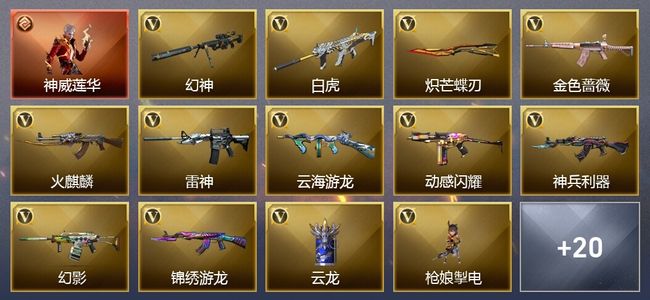 穿越火线（CF）1传说角色 23V武器 1V角色 9皮肤 可排位 枪王