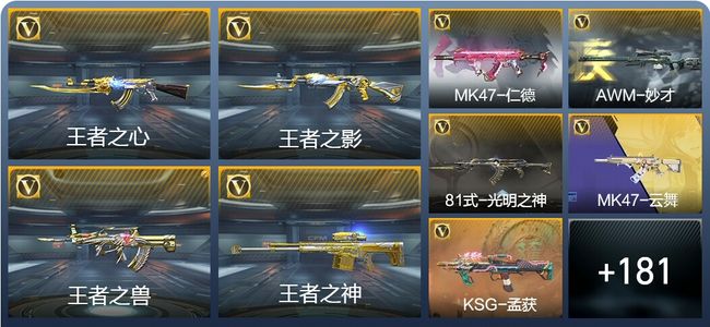 穿越火线：枪战王者V1 10王者武器 190英雄武器 3英雄角色 323万化 专家S