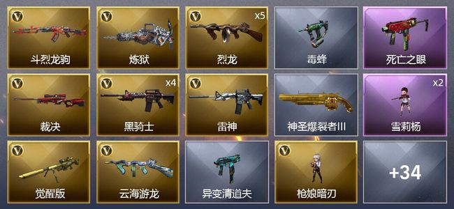 穿越火线（CF）30V武器 2V角色 3皮肤 可排位 专家