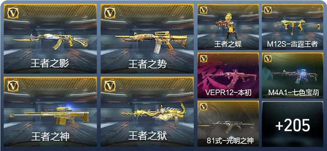 穿越火线：枪战王者V7 15王者武器 214英雄武器 7英雄角色 282万化 新锐