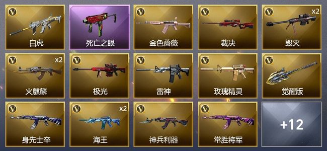 穿越火线（CF）34V武器 10皮肤 可排位 传奇