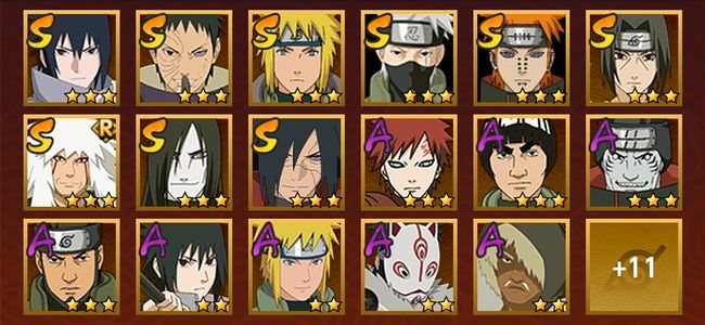 火影忍者V5 10S忍 19A忍 115忍 1382S碎片 14通灵 500W战力 中忍