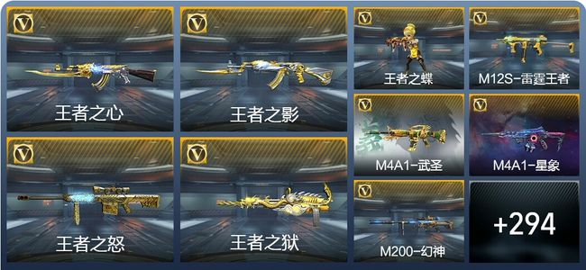 穿越火线：枪战王者V8 18王者武器 303英雄武器 15英雄角色 647万化 枪神