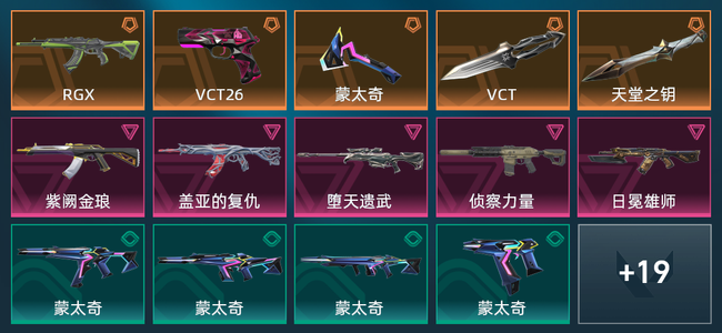 无畏契约5橙皮 5紫皮 33皮肤 13410皮肤总价值 325已用源晶 白银