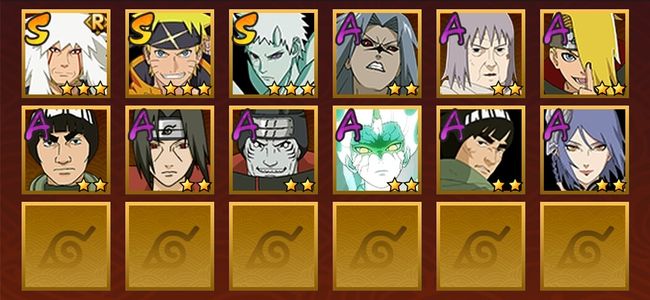 火影忍者3S忍 9A忍 47忍 329S碎片 8通灵 100W战力 前1000名 中忍