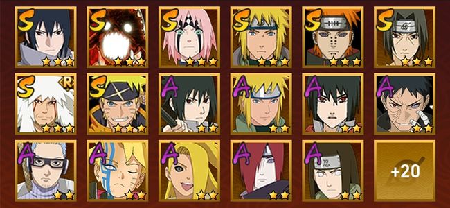 火影忍者V9 8S忍 30A忍 122忍 1121S碎片 14通灵 300W战力 影级