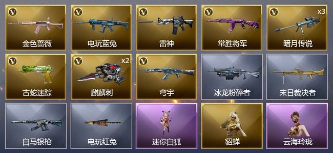 穿越火线（CF）11V武器 9皮肤 可排位