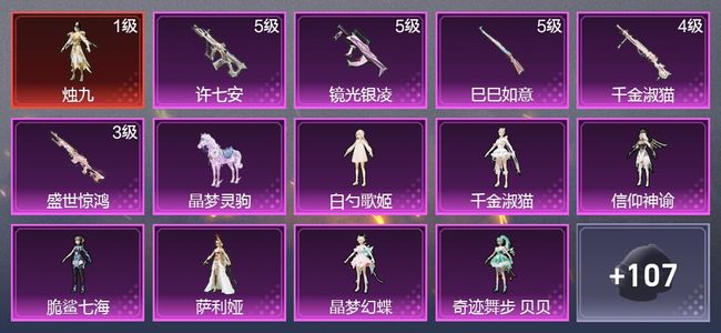 和平精英1载具 5升级枪 9粉装 5尾迹 59枪皮 48套装 24436热力 黄金