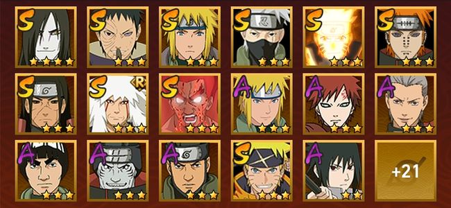 火影忍者V9 10S忍 28A忍 141忍 1469S碎片 16通灵 500W战力 中忍