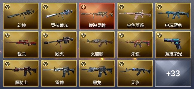 穿越火线（CF）1传说武器 49V武器 1V角色 20皮肤 可排位 专家