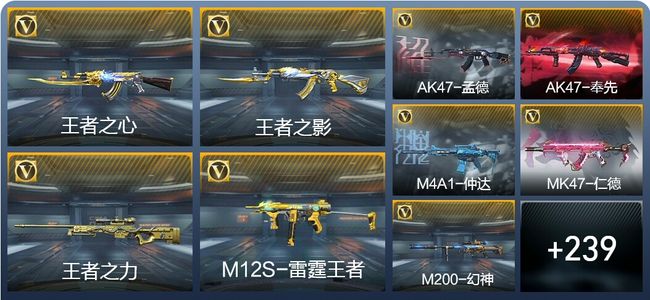 穿越火线：枪战王者V7 25王者武器 279英雄武器 5英雄角色 433万化 传奇