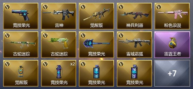 穿越火线（CF）1王者武器 17V武器 5皮肤 可排位 枪王