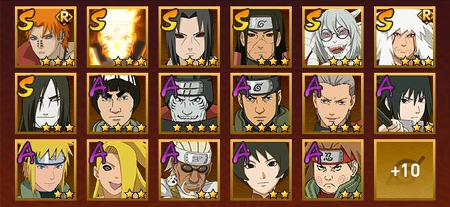 火影忍者V10 7S忍 20A忍 107忍 1063S碎片 15通灵 500W战力 中忍