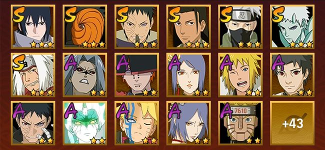 火影忍者V11 12S忍 48A忍 186忍 1845S碎片 17通灵 800W战力 前500名 影级