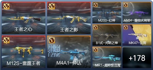 穿越火线：枪战王者V5 5王者 210英雄武器 350万化 新锐