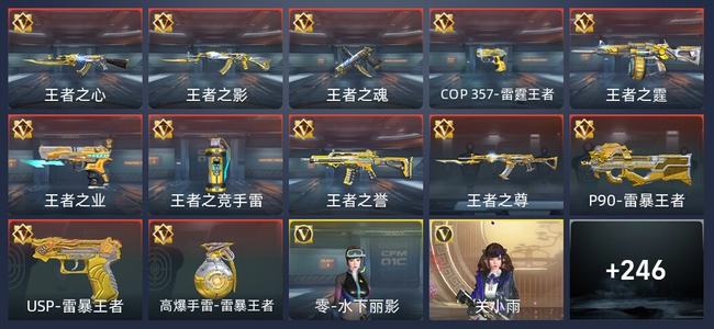 穿越火线：枪战王者V2 12王者 248英雄武器 12英雄角色 418万化 专家S