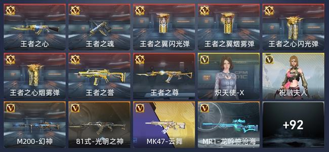 穿越火线：枪战王者V5 8王者 112英雄武器 2英雄角色 153万化 新锐