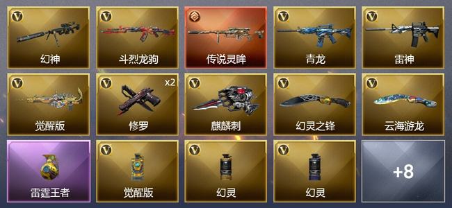 穿越火线（CF）1传说武器 1王者武器 19V武器 可排位 传奇