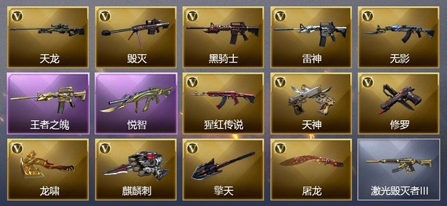 穿越火线（CF）2王者武器 37V武器 5V角色 6皮肤 可排位