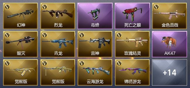 穿越火线（CF）2王者武器 31V武器 15V角色 4皮肤 可排位