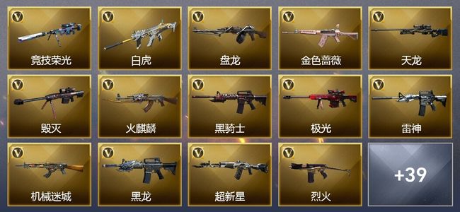 穿越火线（CF）9王者武器 2炫金武器 68V武器 22V角色 24皮肤 可排位