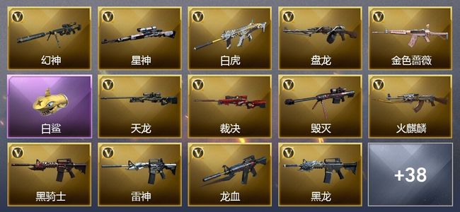 穿越火线（CF）9王者武器 5炫金武器 47V武器 22V角色 27皮肤 可排位