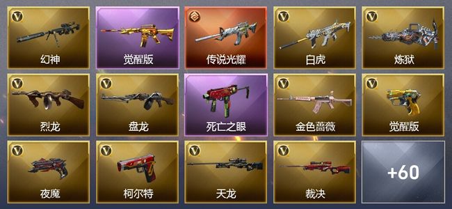 穿越火线（CF）1传说武器 15王者武器 1炫金武器 96V武器 28V角色 24皮肤 可排位