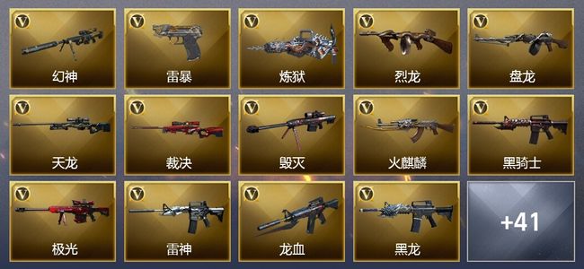 穿越火线（CF）7王者武器 6炫金武器 74V武器 18V角色 18皮肤 可排位
