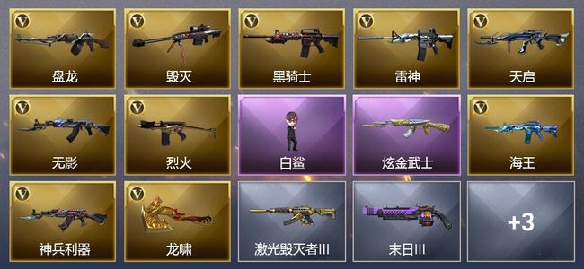 穿越火线（CF）1炫金武器 12V武器 14V角色 3皮肤 可排位