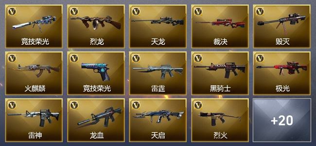 穿越火线（CF）2王者武器 2炫金武器 56V武器 5V角色 8皮肤 可排位