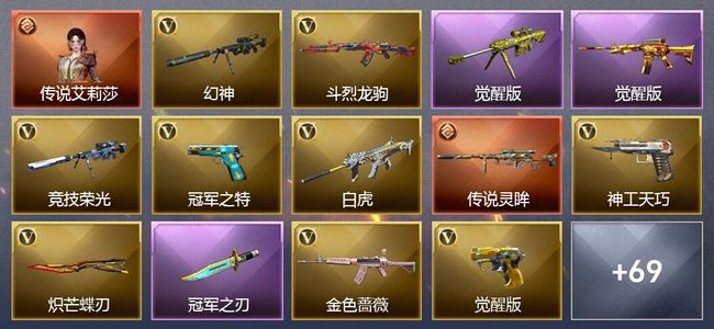 穿越火线（CF）1传说角色 1传说武器 30王者武器 2炫金武器 87V武器 29V角色 43皮肤 可排位