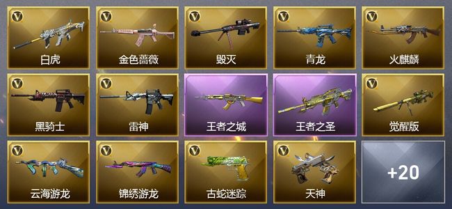 穿越火线（CF）3王者武器 29V武器 26V角色 9皮肤 可排位