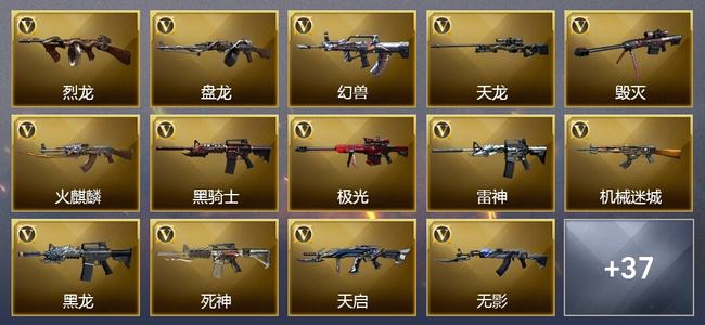 穿越火线（CF）12王者武器 2炫金武器 81V武器 15V角色 13皮肤 可排位