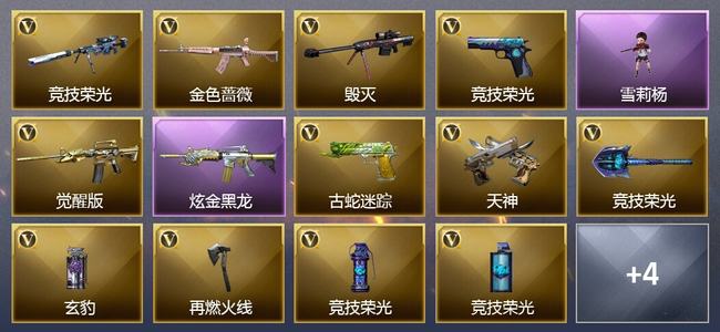 穿越火线（CF）1王者武器 1炫金武器 35V武器 13V角色 5皮肤 可排位