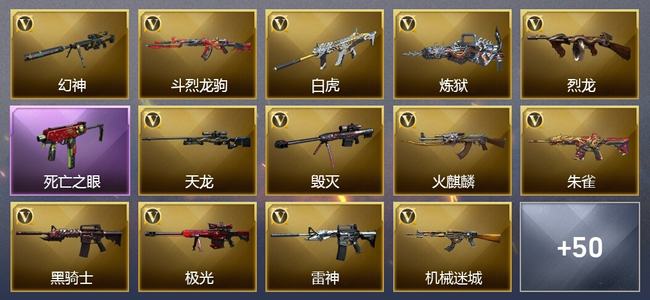 穿越火线（CF）0传说角色 0传说武器 4王者武器 1炫金武器 65V武器 36V角色 29皮肤 可排位 无