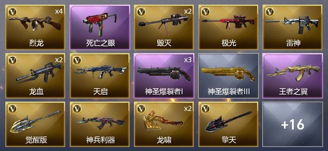 穿越火线（CF）1王者武器 19V武器 2V角色 6皮肤 可排位 宗师