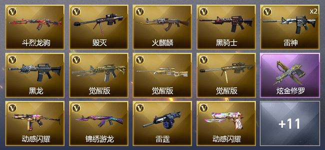 穿越火线（CF）1炫金武器 18V武器 1V角色 15皮肤 可排位 新锐