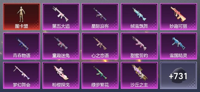和平精英14载具 22升级枪 64粉装 16尾迹 390套装 19,7349热力 24印记