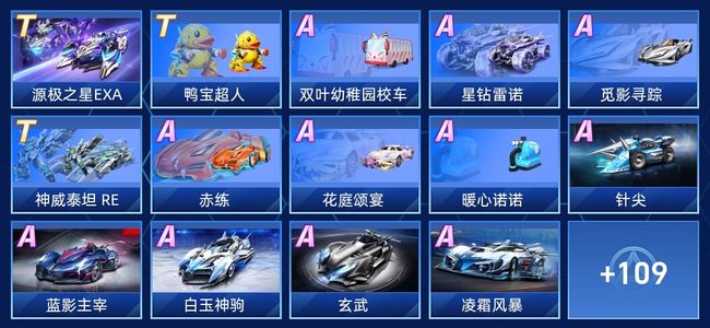 QQ飞车手游V10 3永久T车 72永久A车 123永久赛车 54宠物 男号 铂金