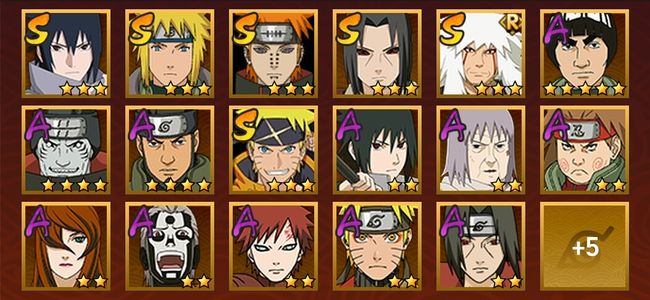 火影忍者V4 6S忍 16A忍 87忍 845S碎片 15通灵 500W战力 见习